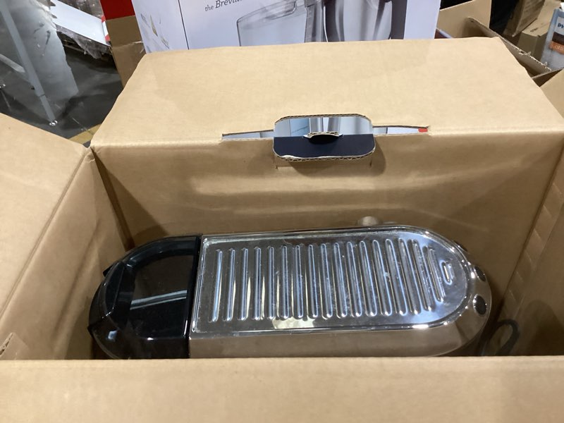 Condition photo showing As Is for De’Longhi Dedica Espresso Machine with Manual Milk Frother, 15-Bar Pump & Adjustable Tray - Home Barista Coffee Maker for Espresso, Latte, Cappuccino & Iced Coffee - Italian Stainless Steel Design Silver