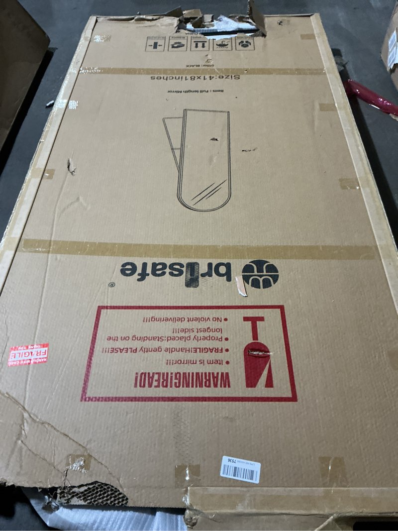 Condition photo showing As Is for brisafe 81"x41" Full Length Floor Mirror, with Stand for Bedroom & Mounted for Living Room/Cloakroom