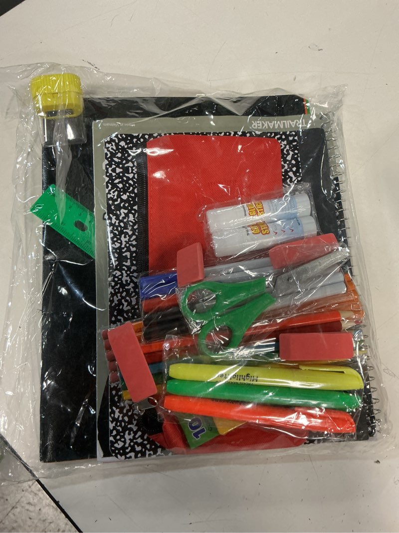 Condition photo showing New/Like New for 45 piece school supply kit grades k-12 - school essentials includes folders notebooks pencils pens and much more!