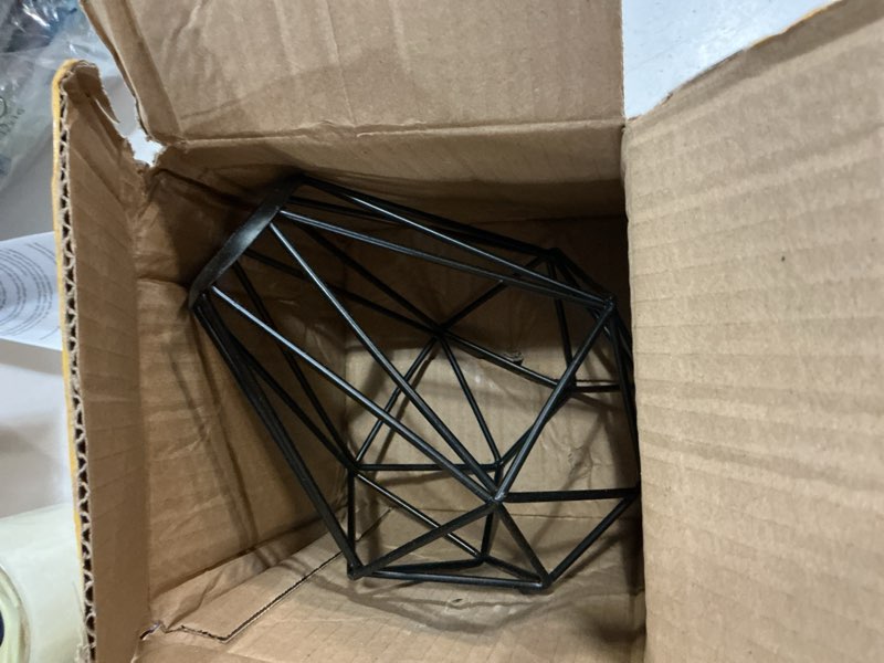 Condition photo showing Good Condition for 500+ bought last week style selections mix and match   geometric bronze wire vanity light shade with