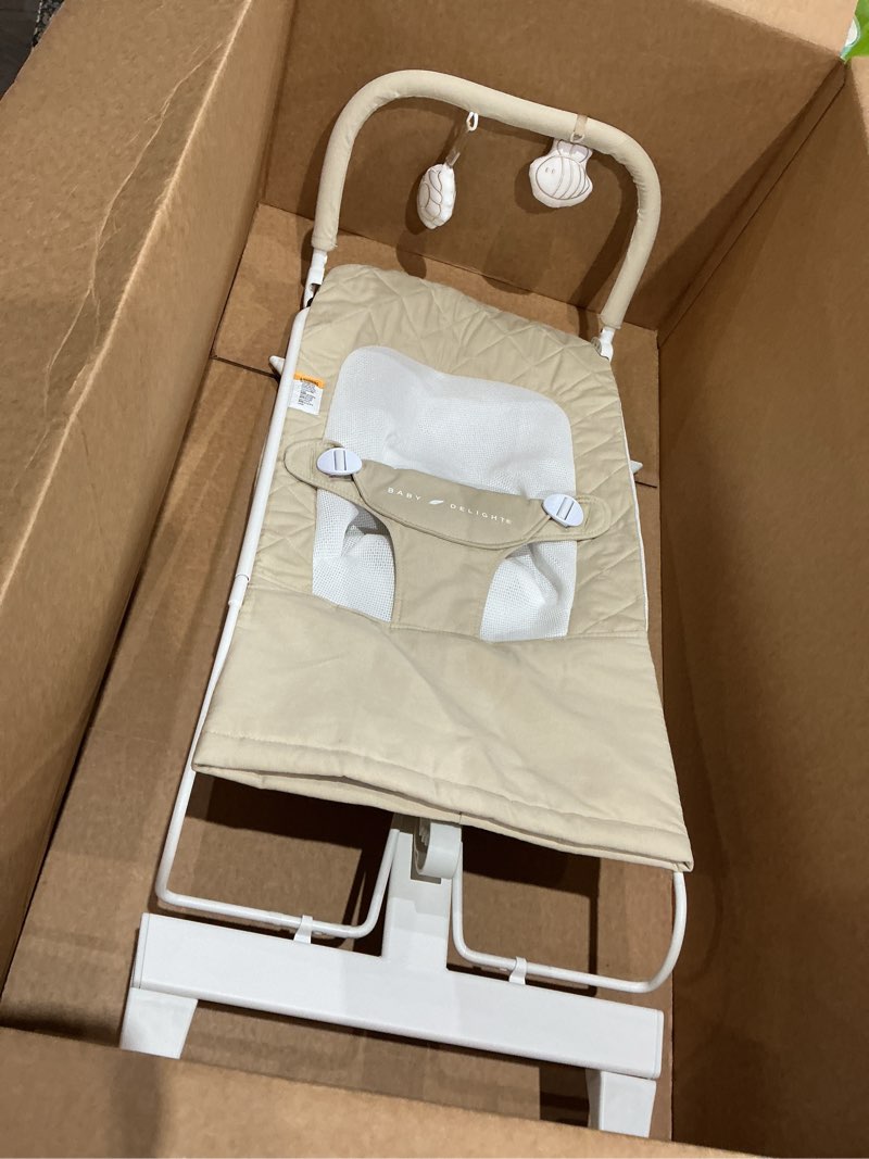 Condition photo showing Good Condition for baby delight beside me wink bassinet & alpine deluxe portable bouncer | bedside sleeper with 7 height adjustments & 3 recline