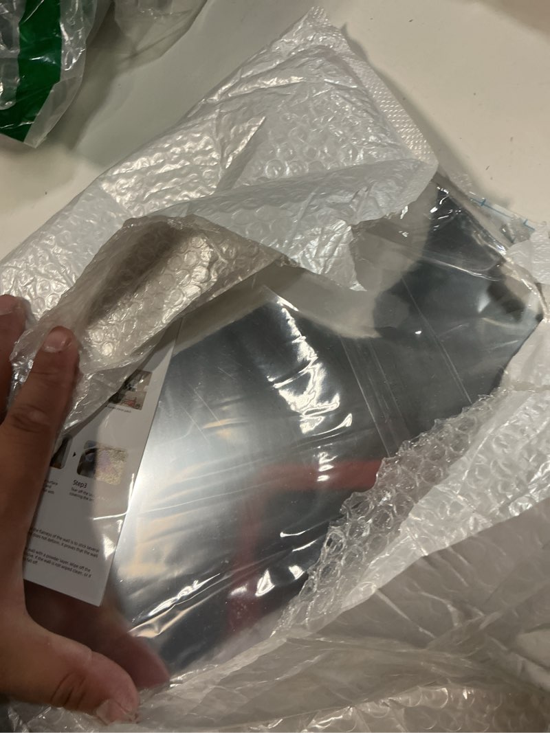 Condition photo showing Good Condition for acrylic round mirrors, 12 inch circle mirror tiles self adhesive mirror stickers for wall home living room bedroom decor, small mirrors for crafts (14, 12 inch/30cm) 12 inch/30cm 14