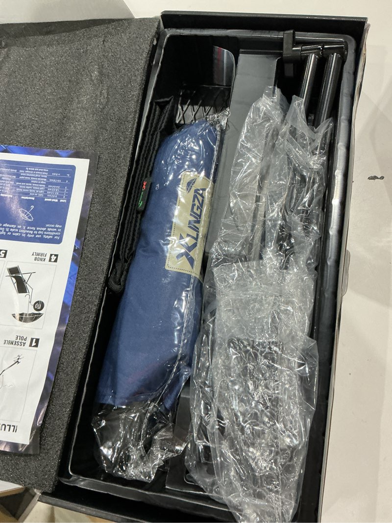 Condition photo showing Good Condition for upf 50+ beach umbrella with adjustable universal clamp manual/l blue