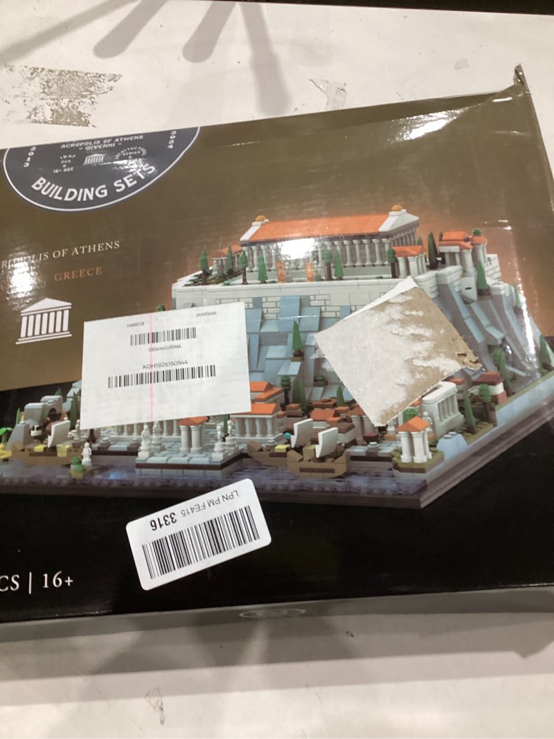Condition photo showing Good Condition for Architecture The Acropolis in Athens Building Sets; Collectible Model for Adults; Home Décor Model Building Kit, Creative DIY Activity, Famous Landmarks Collection (1947 Pieces)