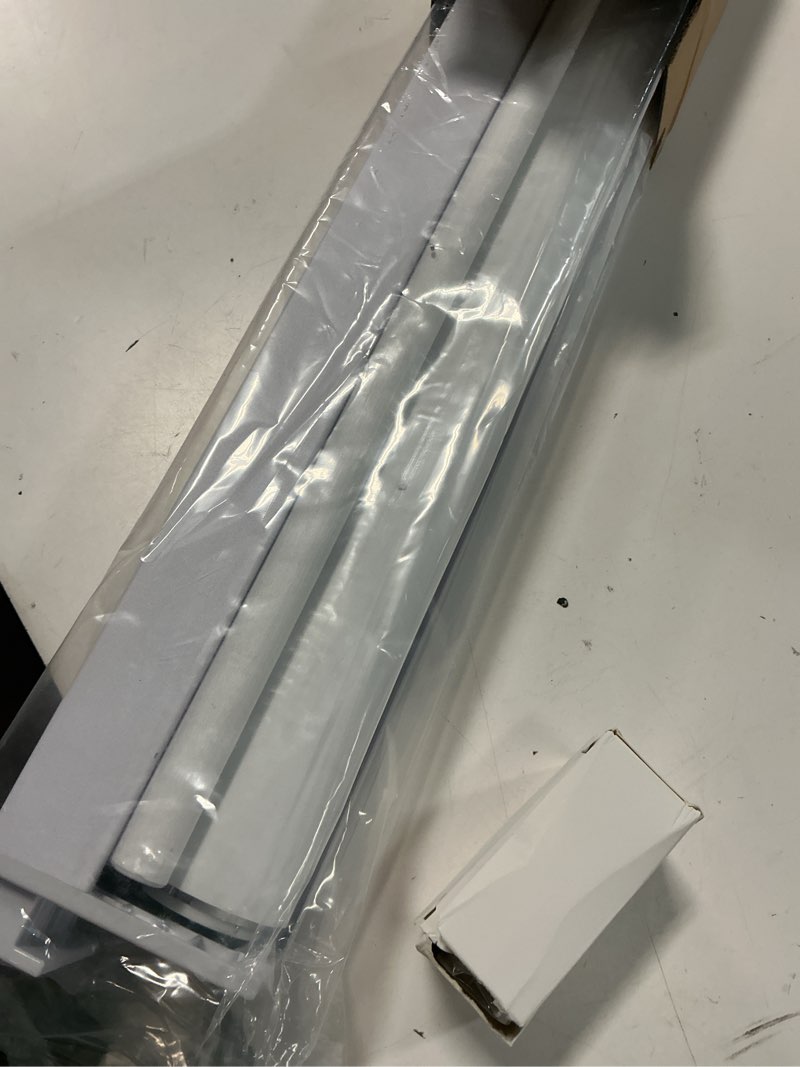 Condition photo showing New/Like New for joydeco no drill no tools blackout shades, free-stop cordless roller shades, thermal insulated blinds for indoor windows, easy install window blinds for home and office (white, 34" w x 75" h)