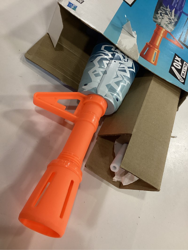 Condition photo showing As Is for Nerf Fortnite Blue Shock Blaster, 10-Dart Clip, 10 Elite Nerf Darts, Includes Bonus Code to Unlock The Beat Wrap in The Game, Motorized Dart Blaster