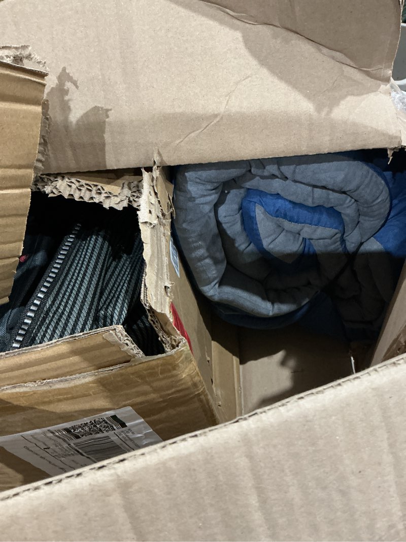Condition photo showing As Is for (used, as is)aboron xxl camping cot for adults 900lbs - 78\"×32\" oversized folding bed with mattress pad, heavy duty 1200d oxford outdoor cot with carry bag 1 u cobalt blue