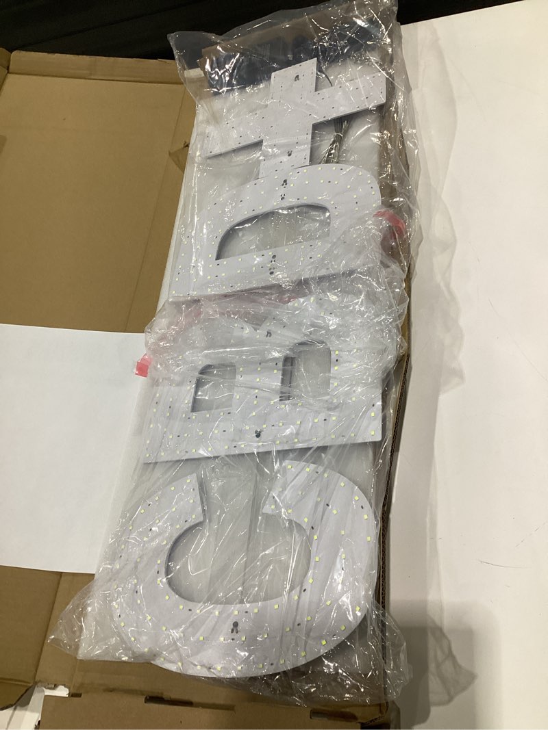 Condition photo showing Good Condition for (NOT TESTED) 30\\\"x7\\\" Large LED (CBD+) Sign for Smoke Shops, Super Bright Unique Design DELTA-8 Sign with Hanging Installation, High Visibility Sign for Stores Retail Shops Window (CBD+)