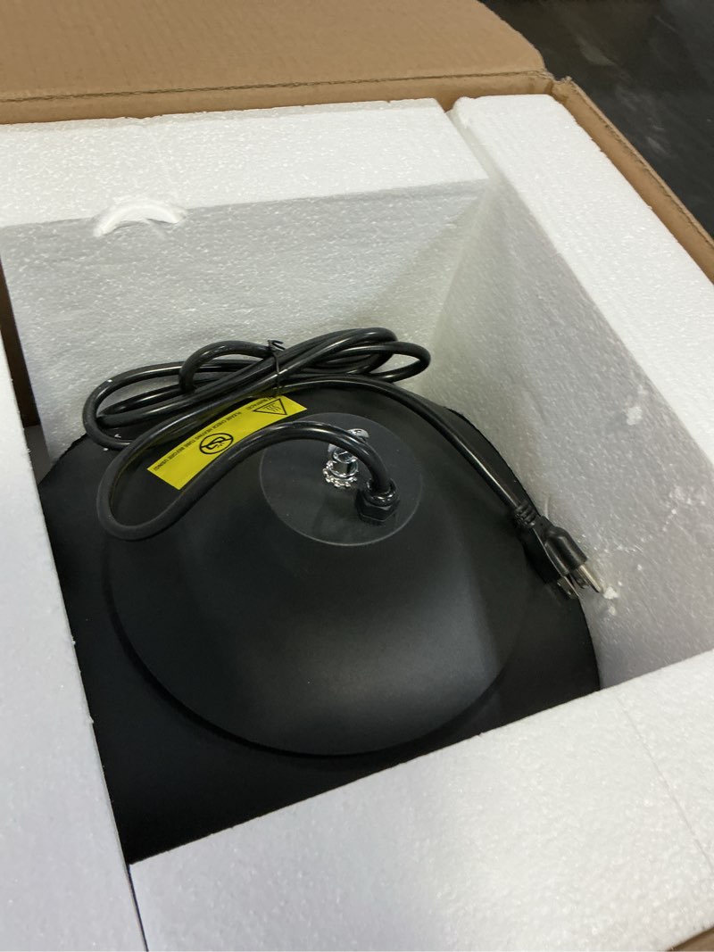 Condition photo showing Good Condition for Hanging Outdoor Electric Heater, Infrared Patio Heaters for Outdoor Indoor Use, Ceiling Garage Heater with 3 Adjustable Modes 600W/900W/1500W. BLACK