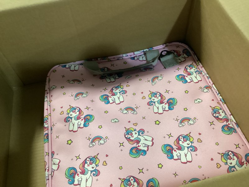 Condition photo showing Good Condition for MoKo Zipper Binder, 2 Inch 3 Ring Binder with 500 Sheets Capacity & Shoulder Strap & Handle, Multi-Pocket Zipper Bag Organizer for Middle School, Unicorn Pattern Unicorn Pattern 2 Inches O-Ring
