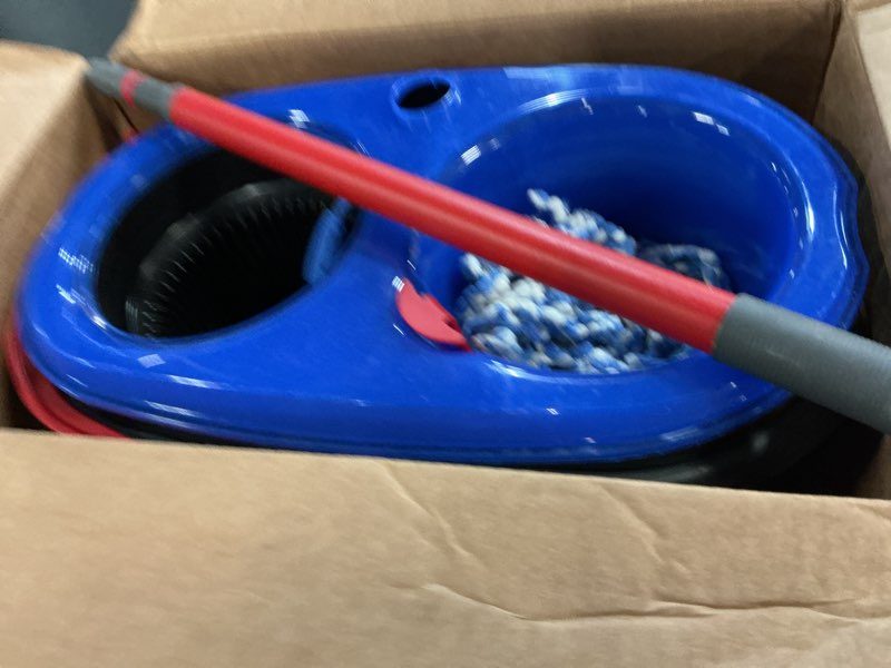 Condition photo showing As Is for O-Cedar RinseClean Spin Mop & Bucket System | Clean with Water | Removes 99% of Bacteria Plastic Rinseclean Spin Mop & Bucket Cleaning System