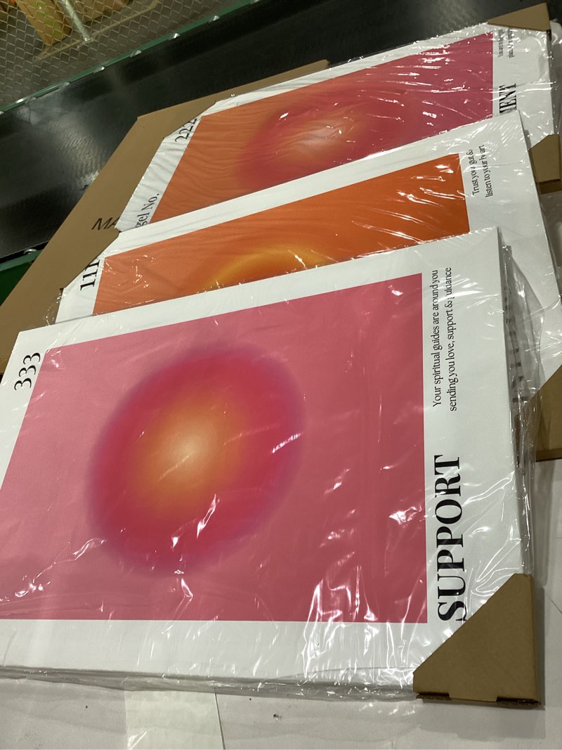 Colorful Angel Number Aura Poster Set of 3 Spiritual Posters Canvas Grainy Gradient Prints Trendy Preppy Wall Art Aesthetic Room Decor Affirmation Inspirational Quotes Wall Art 16x24 Inch Unframed