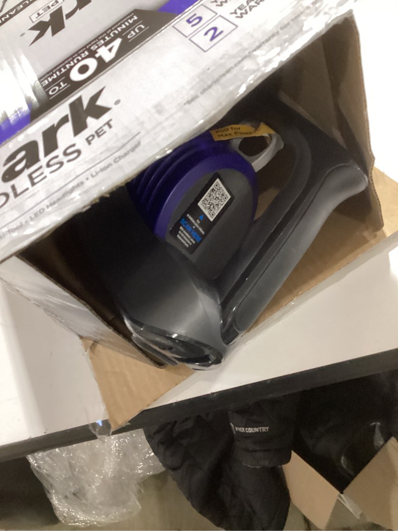 Condition photo showing As Is for Shark | Pet Cordless Vacuum Cleaner | LED Headlights | Removable Handheld Vacuum for Pet Hair | Crevice Tool & Pet Multi-Tool Included | 40min Runtime | For Carpet & Hard Floors | Grey | IX141 Pet Cordless Essential