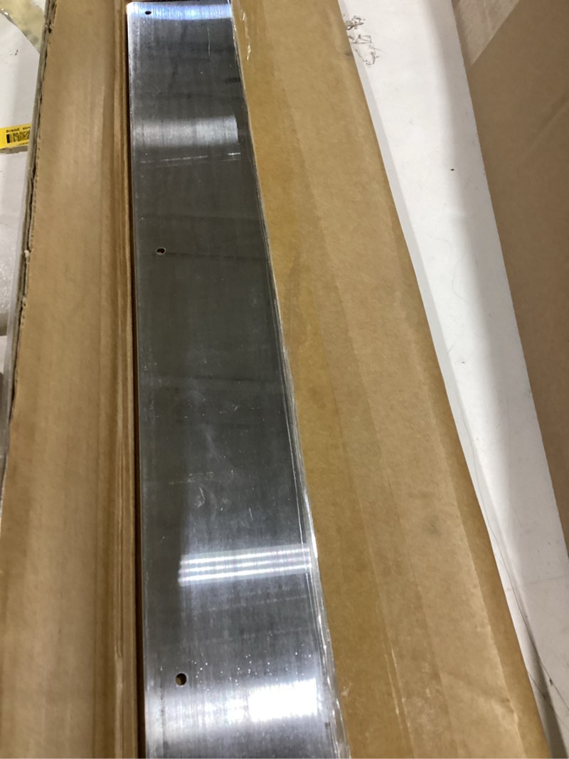 Condition photo showing Good Condition for door kick plate, metal kickplate for bottom of door,6x28 inch aluminum metal plate rounded corners for 30" interior exterior doors (gold mirror) 6 x 28 inch