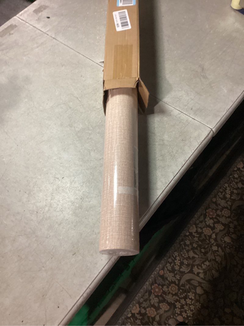 Condition photo showing Good Condition for WADILE Grasscloth Peel and Stick Wallpaper 23.6in x 472in, Textured Contact Paper for Cabinets, Faux Linen Wall Paper Pull and Stick, Fabric Vinyl Wallpaper Self Adhesive Khaki 23.6" x 472" Khaki