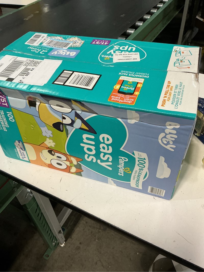 Condition photo showing New/Like New for pampers easy ups bluey training underwear - size 4t-5t - 100ct