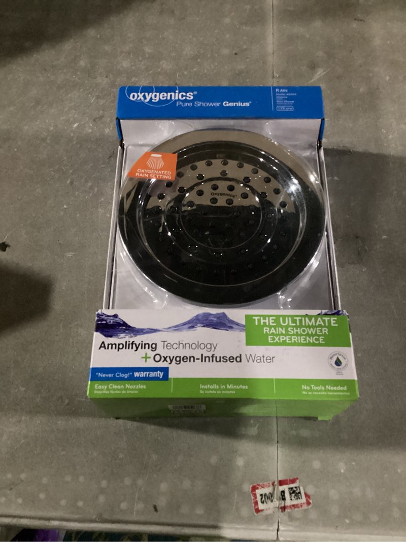 Oxygenics 1.0 -Spray Chrome 7.5-in Round Rain High Pressure Shower Head 1.75 GPM Item #1227779 | Model #45268