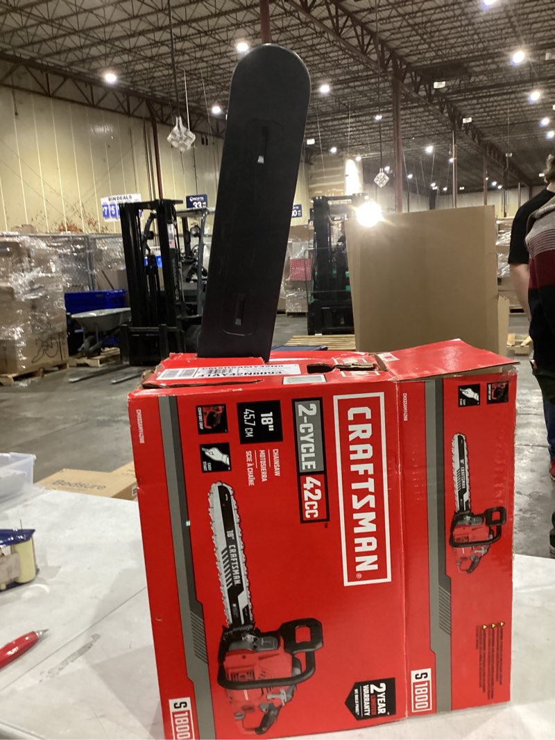 Condition photo showing Good Condition for similar not exact————-craftsman brand               41ay4218766 18 in. gas chainsaw
