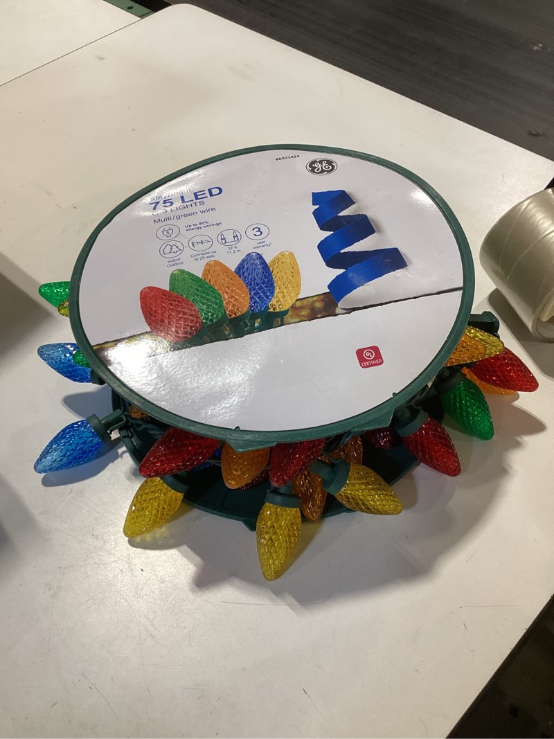 Condition photo showing Good Condition for GE 75-count 37-ft StayBright Multicolor LED String Christmas