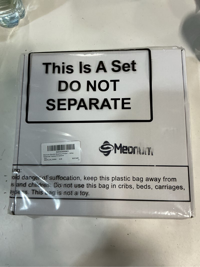 Condition photo showing New/Like New for Meonum Upgraded Electric Rotating Christmas Tree Topper Holder, Universal Tree Topper Stabilizer Fits All Base Types, Green Support Rod to stabilize Seasonal Treetop Ornaments (Flat Base Type)