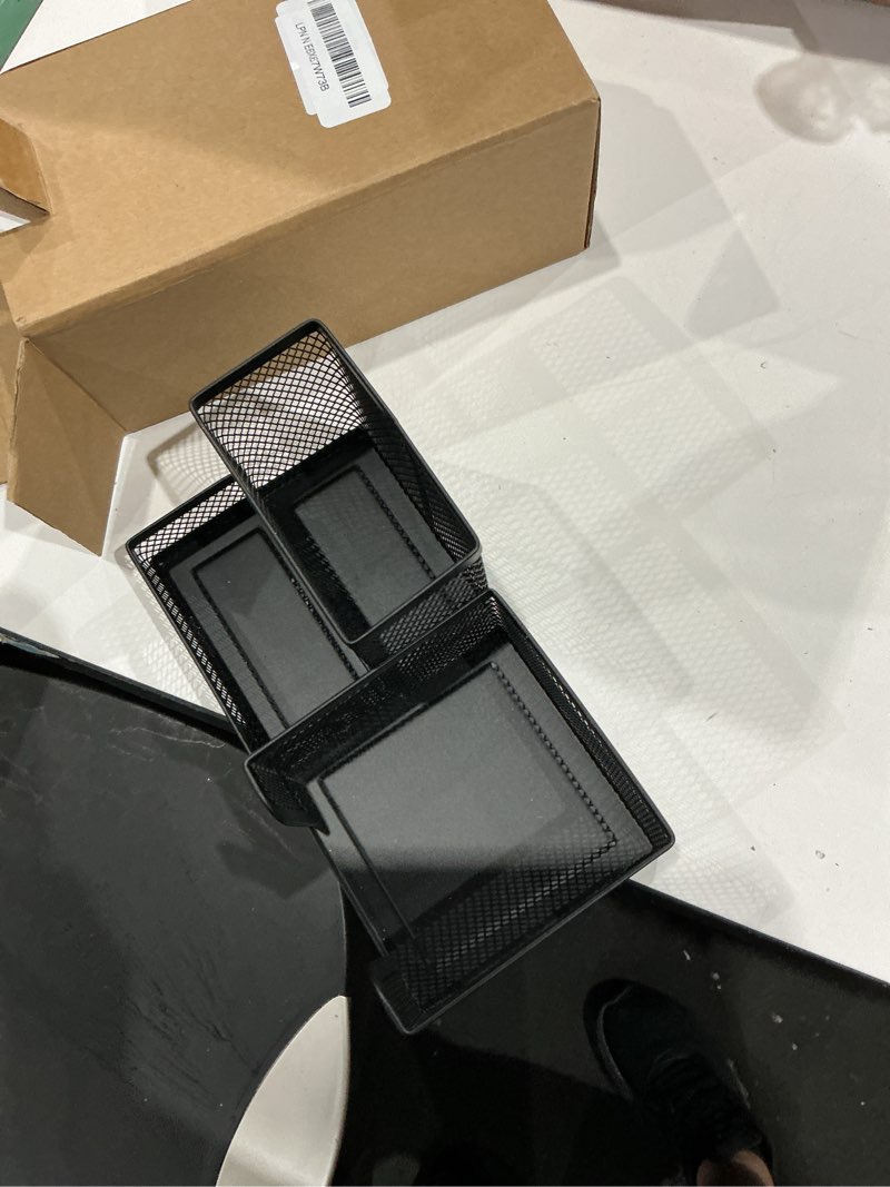Condition photo showing Good Condition for supeasy pen holder desk organizer, office supplies pencil holder with 3 compartments, desk accessories and workspace organizers for home school classroom, black