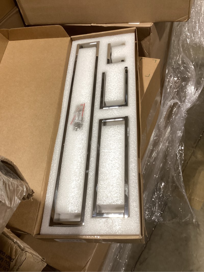 Condition photo showing Good Condition for brushed nickel 4-piece bathroom hardware accessories set