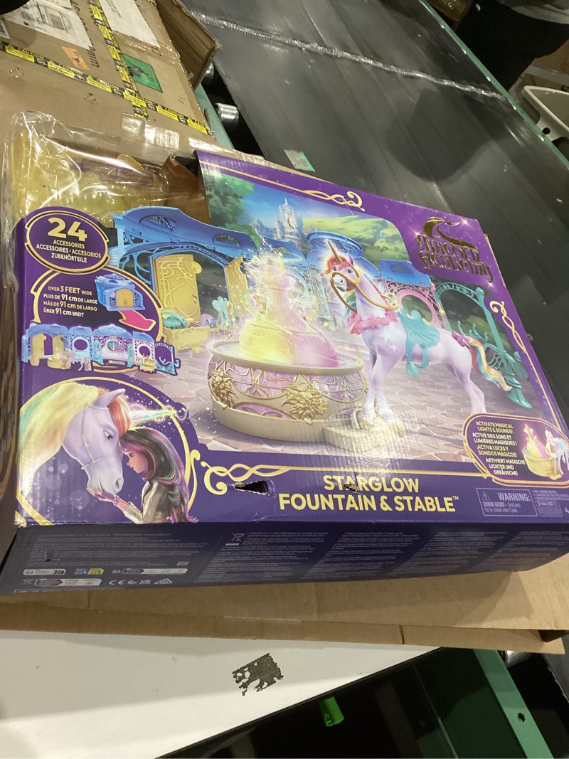 Condition photo showing As Is for Unicorn Academy, Starglow Fountain & Stable Playset with Wildstar, Lights & Sounds, 24 Accessories, Dolls & Unicorn Toys, Gifts for Girls Ages 4 and up