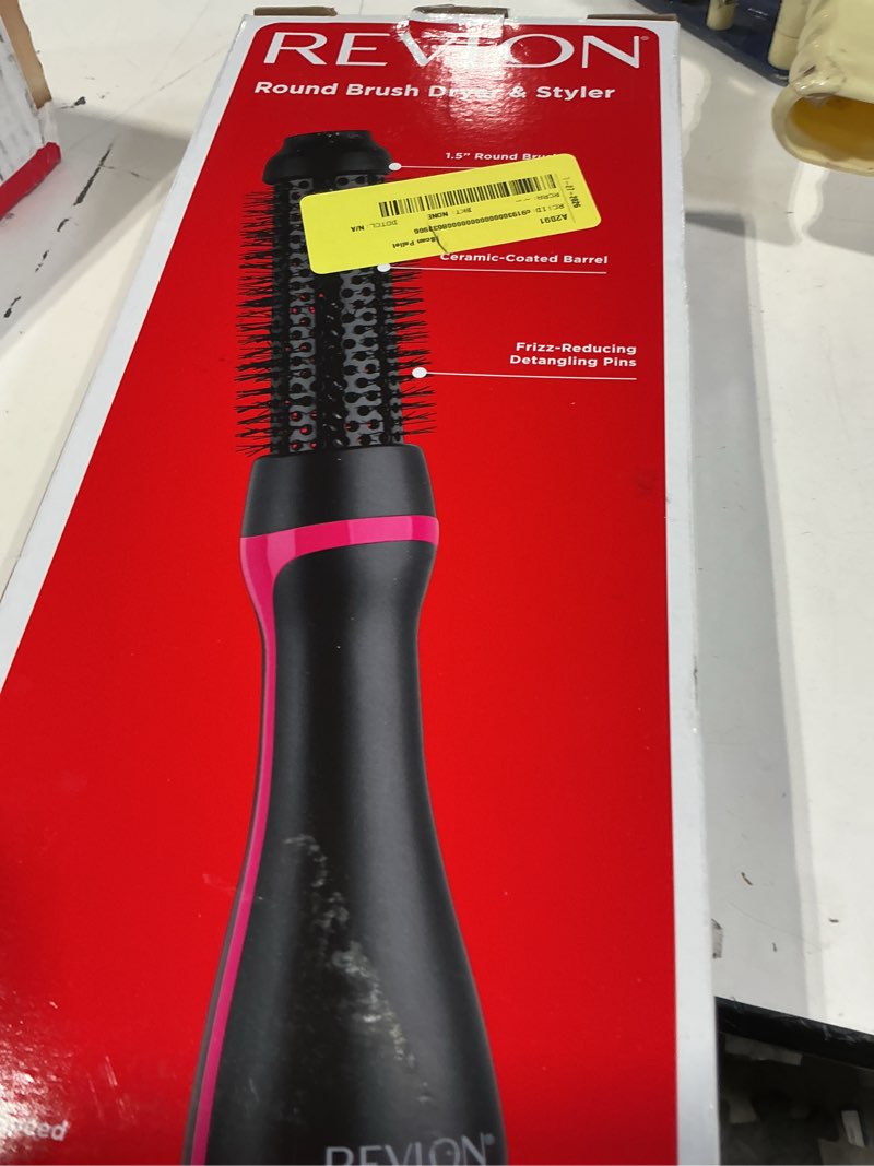 Condition photo showing Good Condition for revlon one step root booster round brush dryer and hair styler | fight frizz and add volume, appliance tool (1-1/2 in)