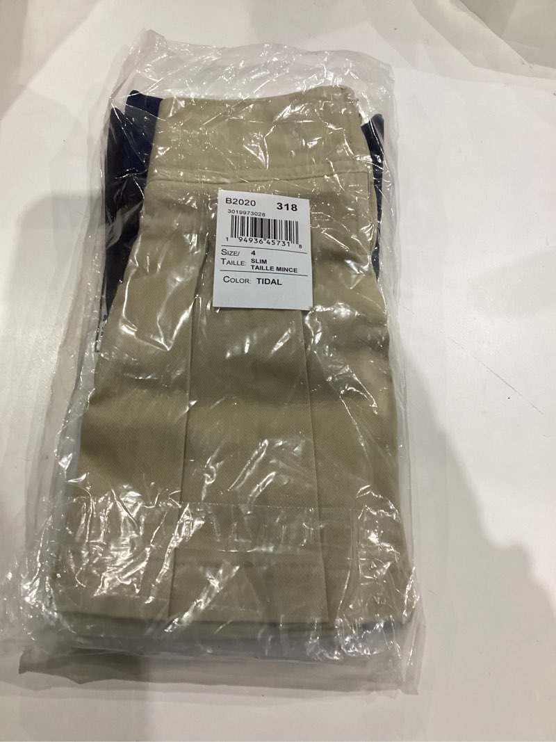 Condition photo showing New/Like New for The Children's Place Girls' Uniform Pleated Skort Slim 4 Slim Sandy/Tidal 2-pack
