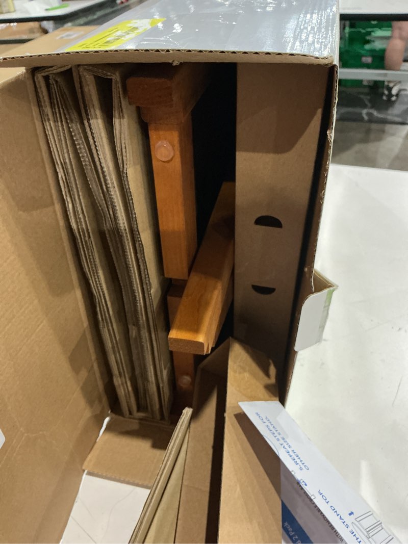 Condition photo showing As Is for better homes & gardens 2 pack gray cement wood plant stand