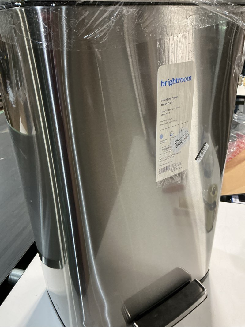 Condition photo showing Good Condition for 45l rectangular step trash can silver - brightroom™