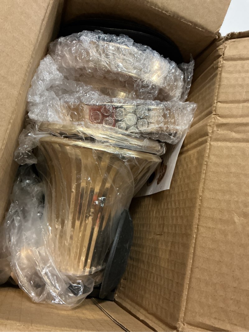 Condition photo showing Good Condition for 32.5inch versatile metal wedding centerpiece vases - set of 2 tall gold trumpet vases for road lead, elegant centerpiece stands for wedding reception party events anniversary (gold, 32.5in - 2pcs) gold 32.5in (large) - 2pcs
