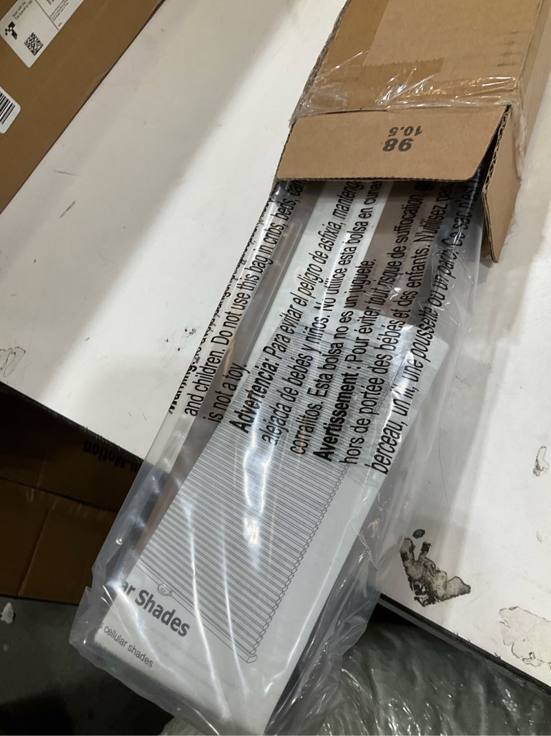 Condition photo showing Good Condition for lazblinds cordless cellular shades, light filtering honeycomb shades for home, thermal insulation noise reduction blinds for windows, 39'' w x 64'' h, taupe light filtering-taupe 39'' w x 64'' h
