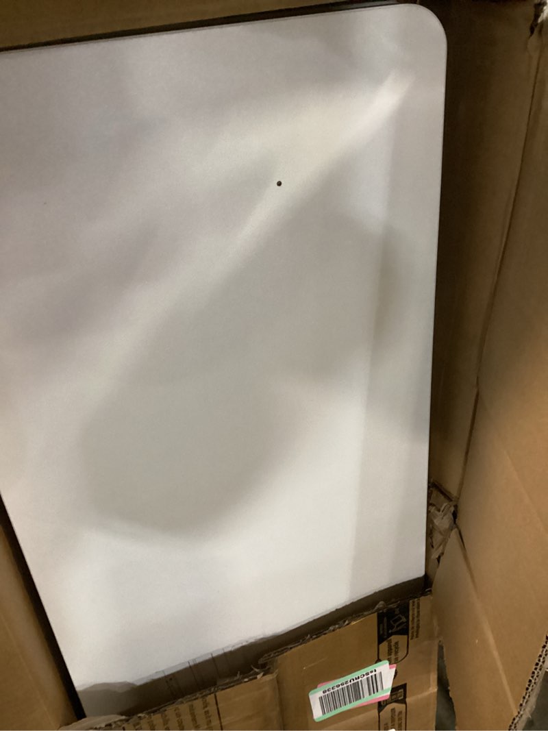 Condition photo showing As Is for Claiks Electric Standing Desk, Adjustable Height Stand up Desk, 40x24 Inches Sit Stand Home Office Desk with Splice Board, White Frame/White Top White 40