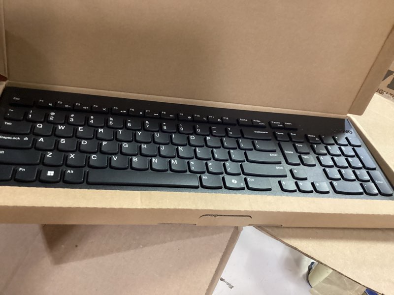 Condition photo showing As Is for Lenovo 510 Wireless Keyboard & Mouse Combo, 2.4 GHz Nano USB Receiver, Full Size, Island Key Design, Left or Right Hand, 1200 DPI Optical Mouse, GX30N81775, Black