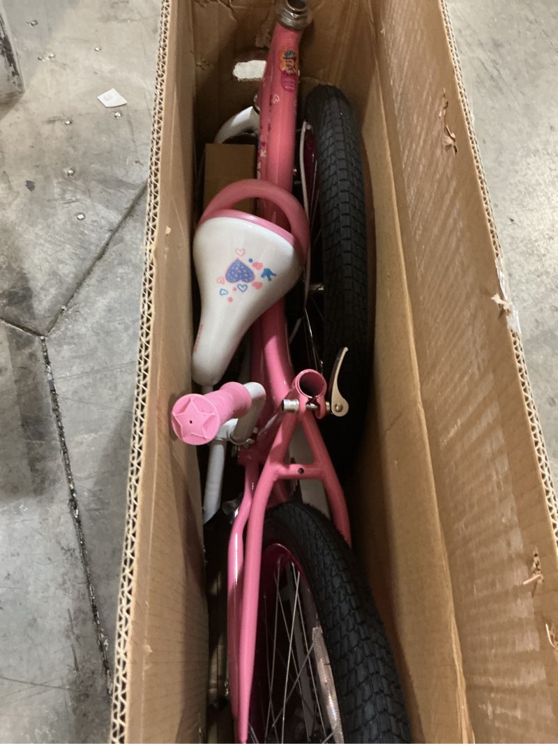Condition photo showing Good Condition for joystar angel girls bike for toddlers and kids ages 2-13 years old, 12 14 16 18 20 inch kids bike with training wheels & basket, 20 24 inch girls bicycle with handbrake & kickstand cherry pink 20 inch with training wheels & kickstand
