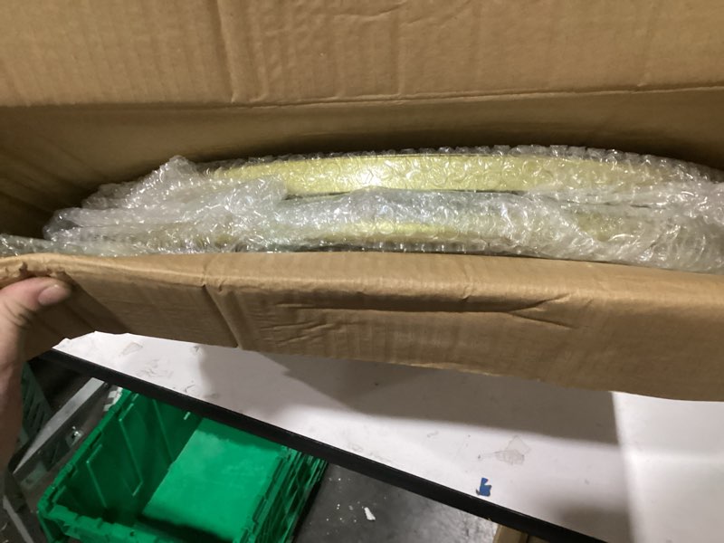 Condition photo showing Good Condition for Round Garment Rack, Floor Standing Rotatable Clothing Rack, Portable Retail Display stand for Hanging Clothes Bedrooms Boutiques Commercial Shop Laundry Room 155X55CM Gold