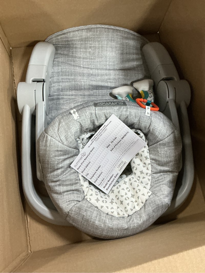 Condition photo showing Good Condition for bright starts learn-to-sit 2-position floor seat (heather gray) – sit baby up in this adjustable baby activity seat appropriate for ages 4-12 months – includes toys, funfetti neutral