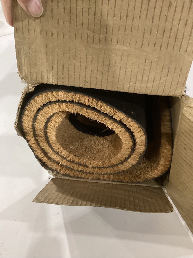 Condition photo showing Good Condition for theodore magnus door mat - welcome mat for front door with non-slip backing - durable coir doormat - perfect for outside entrance and entryway matt - outdoor/indoor - classic welcome - 24" x 48" classic welcome 2' x 4' (rectangular)