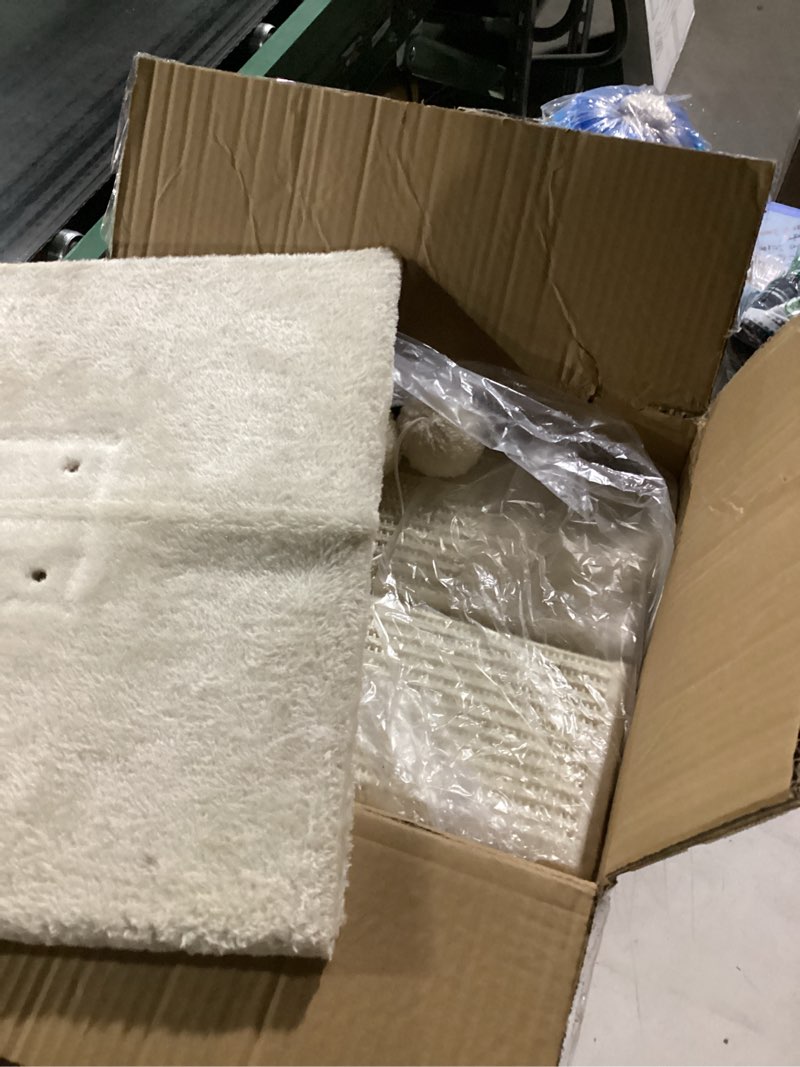 Condition photo showing As Is for Cat Scratching Post 33 Inch Nature Sisal Cat Scratch Post for Indoor Cats, Large Cat Scratcher Protect Your Furniture, for All Breeds white