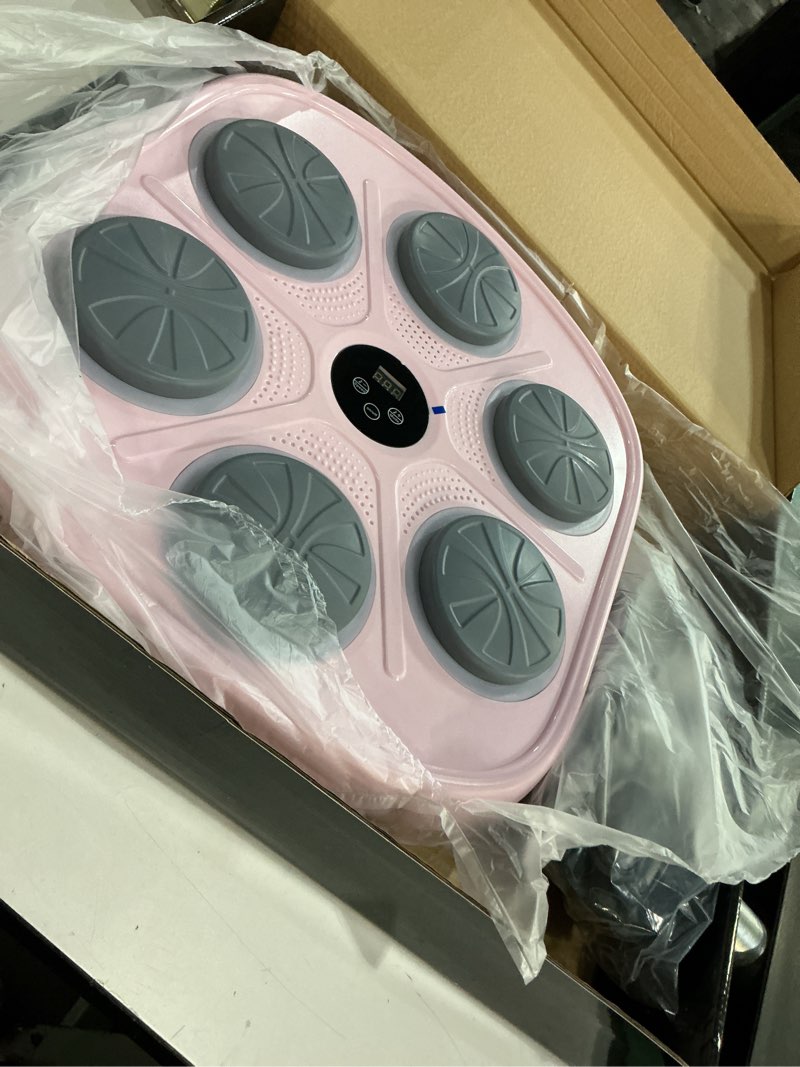 Condition photo showing Good Condition for Smart Music Boxing Machine for Adults and Kids, Wall-Mounted Interactive Trainer with LED Display, 9 Modes & 9 Speeds, Perfect for Home Stress Relief,Fitness Gifts for Teen Boys pink