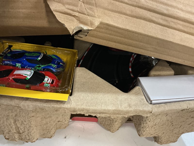 Condition photo showing Good Condition for carrera go electric powered slot car racing kids toy race track set 1:43 scale, ferrari power racing