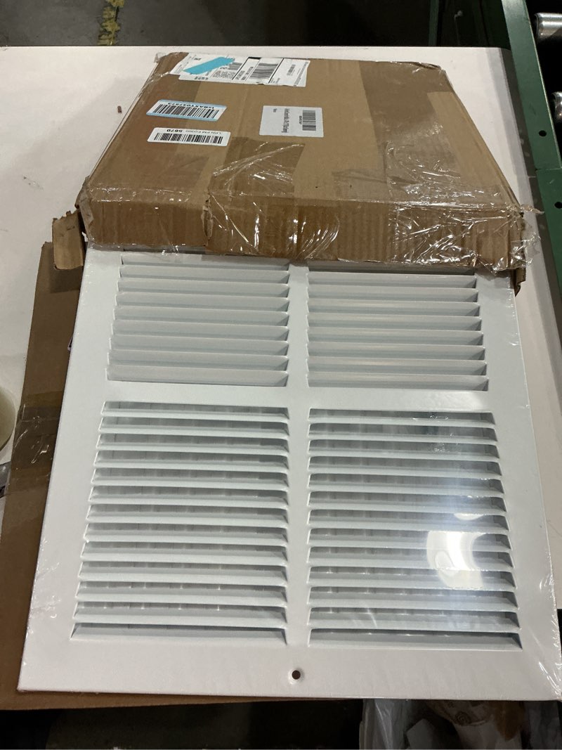 Condition photo showing New/Like New for 14x12 Vent Register [Duct Opening], Vent Covers for Home Ceiling, Two-Way Ventilation Register, Adjustable Solid Steel Wall Register Vent Cover (14"W x 12"H [Duct Opening])