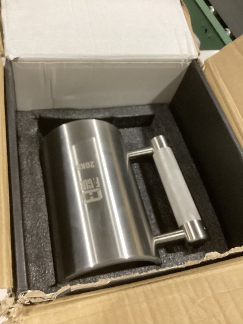 heavy mug 44lb/20kg 24 oz, 304 stainless steel fitness sports water cup silver overweight dumbbell c