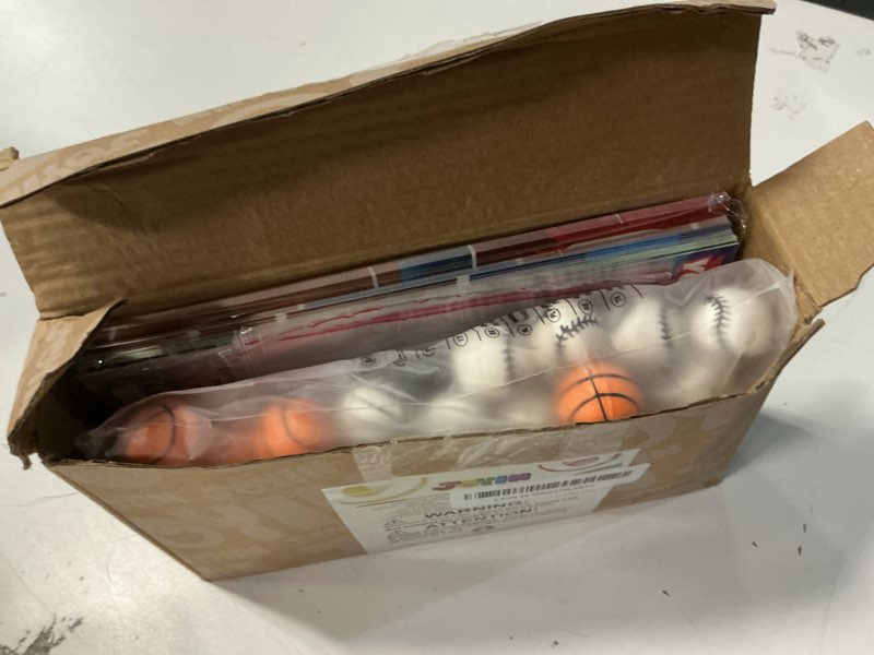 Condition photo showing Good Condition for JOYIN 36 Pcs Valentine’s Day Soccer Football Volleyball Basketball with Sports Game Cards for Kids Valentine's Classroom Exchange Prizes, Valentines Games Toys for Party Favor Supplies