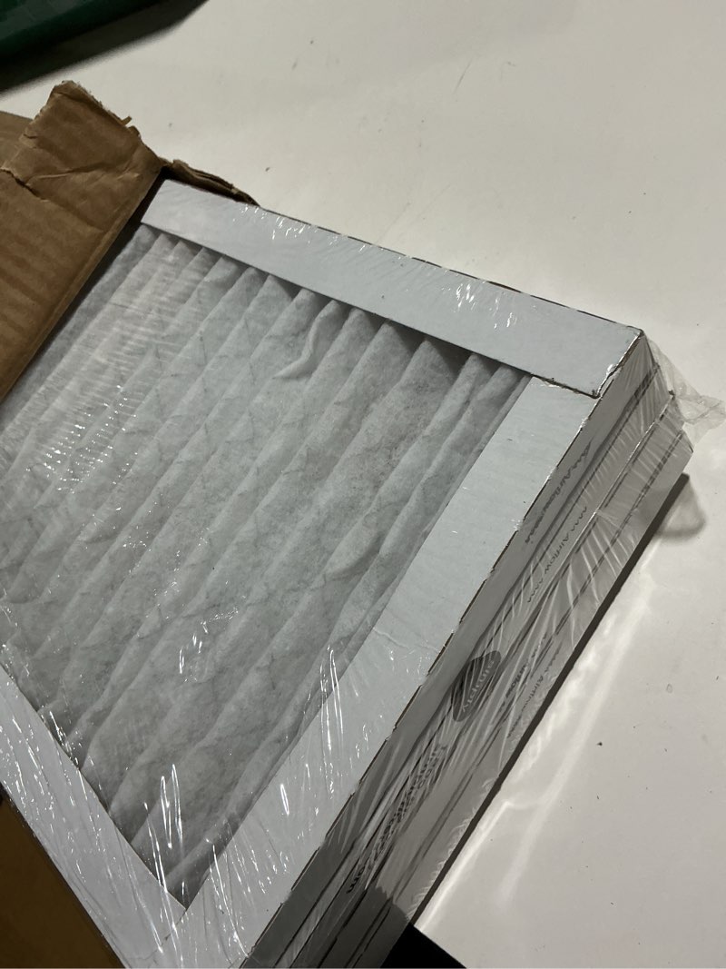 Condition photo showing Good Condition for Simply 9.5x29.5x1 Air Filter, Merv 8, 4 Pack, For Home AC Furnace & HVAC (Actual Size: 9.5x29.5x0.75") DUST, Pet, & Allergy Control 9.5x29.5x1 4 Pack