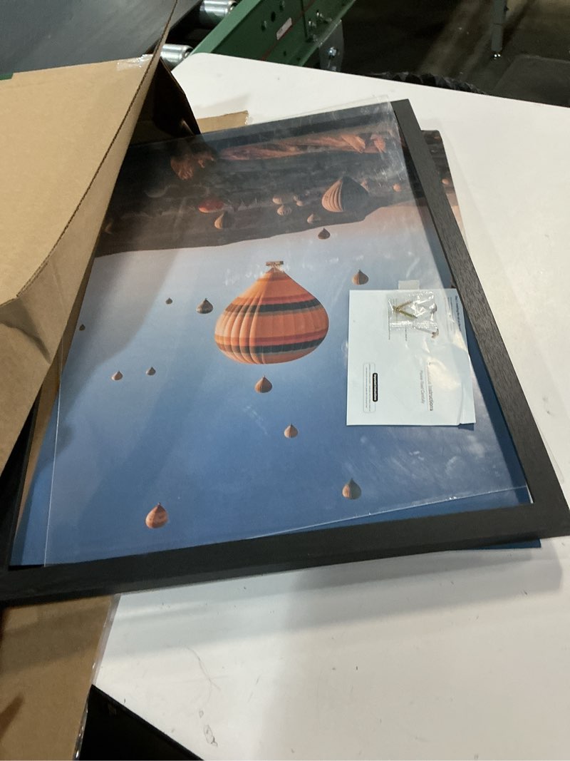 Condition photo showing As Is for 15x20 Picture Frame - Black, Horizontal & Vertical Formats for Wall Hanging, 15 x 20 Gallery Frame for Photos & Posters Black 15x20 inch