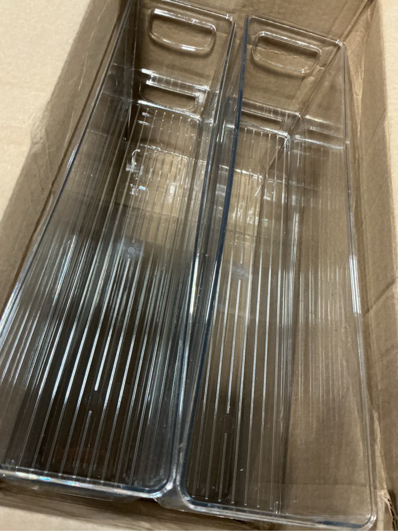 Condition photo showing Good Condition for clearspace clear plastic storage bins – pantry organizers & storage containers, cabinet organizer - home organization must haves for kitchen, laundry room, office, closet, garage & freezer 4 pack