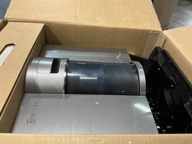 Condition photo showing As Is for ecovacs deebot x11 omnicyclone robot vacuum and mop, powerboost charging, ozmo roller 2.0 instant self-washing mop, 19,500pa blast suction, bagless omnicyclone station, aivi 3d smart navigation