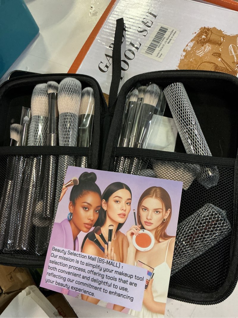 Condition photo showing Good Condition for professional makeup brushes bs-mall with travel case, premium synthetic foundation brushes, concealer blush eyeshadow brush kit, labeled for beginners & pro, ideal for daily makeup & gift a-coffee